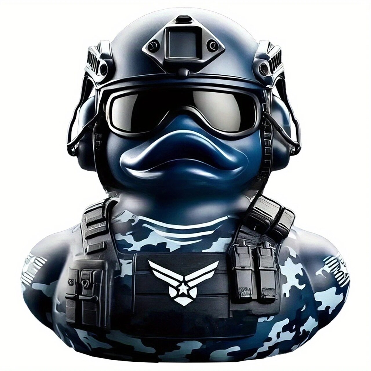 Resin Veteran Tribute Duck Figurine – Armed Forces Collectible Decor